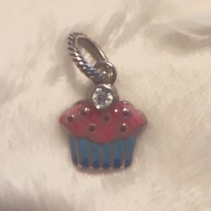 Brighton colorful birthday cake silver Charm